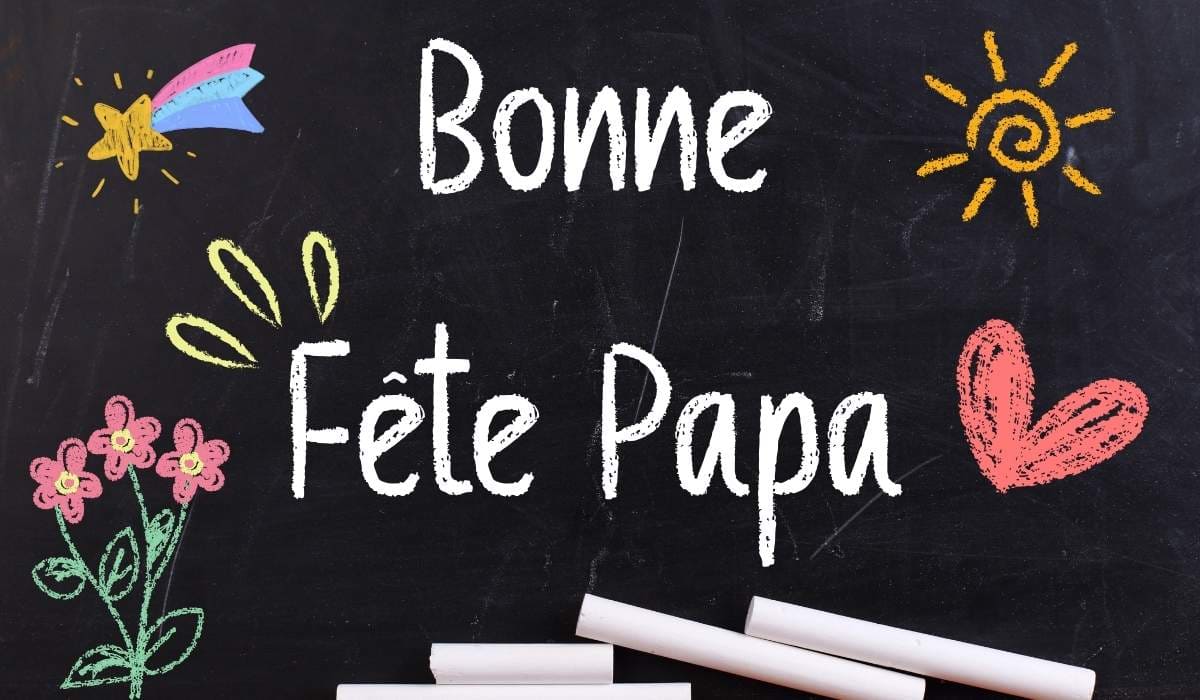 Dessin et mot pour fêter la fête des pères.