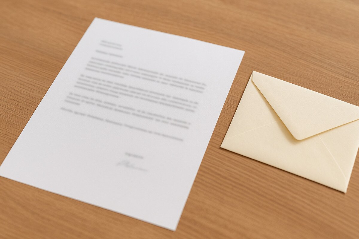 Lettre de renonciation flouté