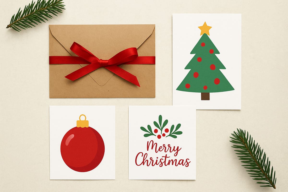 Image contenant les top 5 types d'enveloppes de Noël.