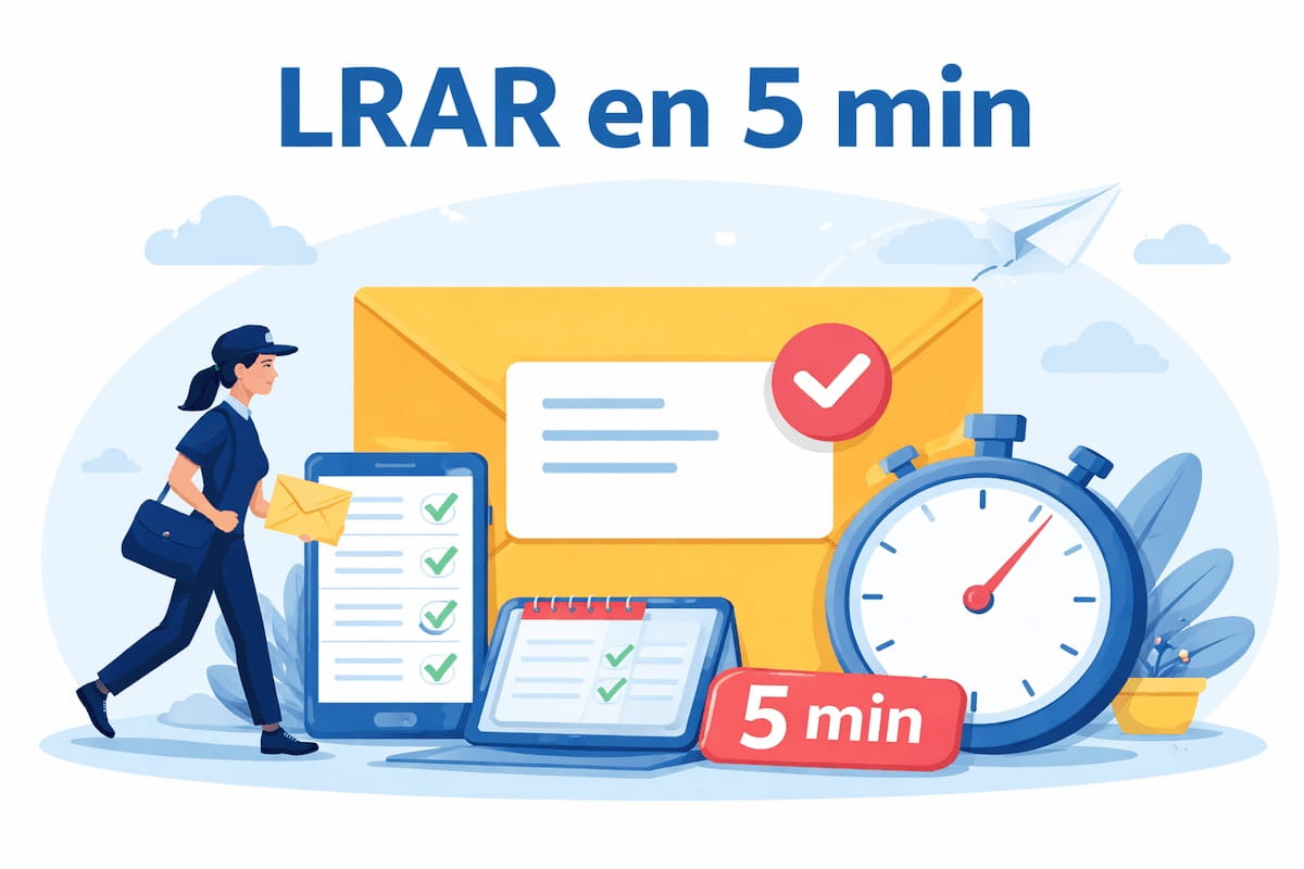 Une factrice livre une LRAR envoyée en ligne en quelques minutes.