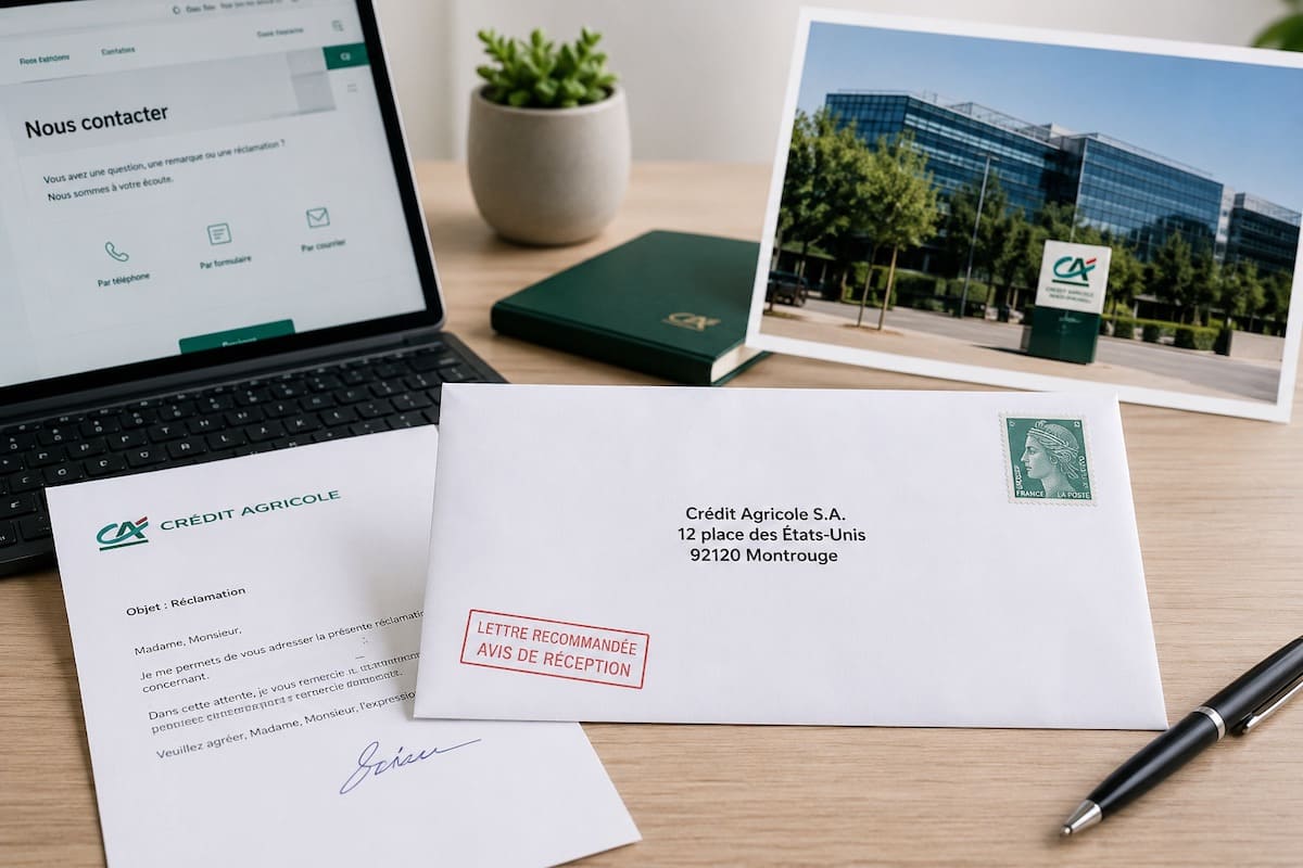 Adresse du Crédit Agricole – siège social 12 place des États-Unis Montrouge, comment envoyer un courrier ou une réclamation