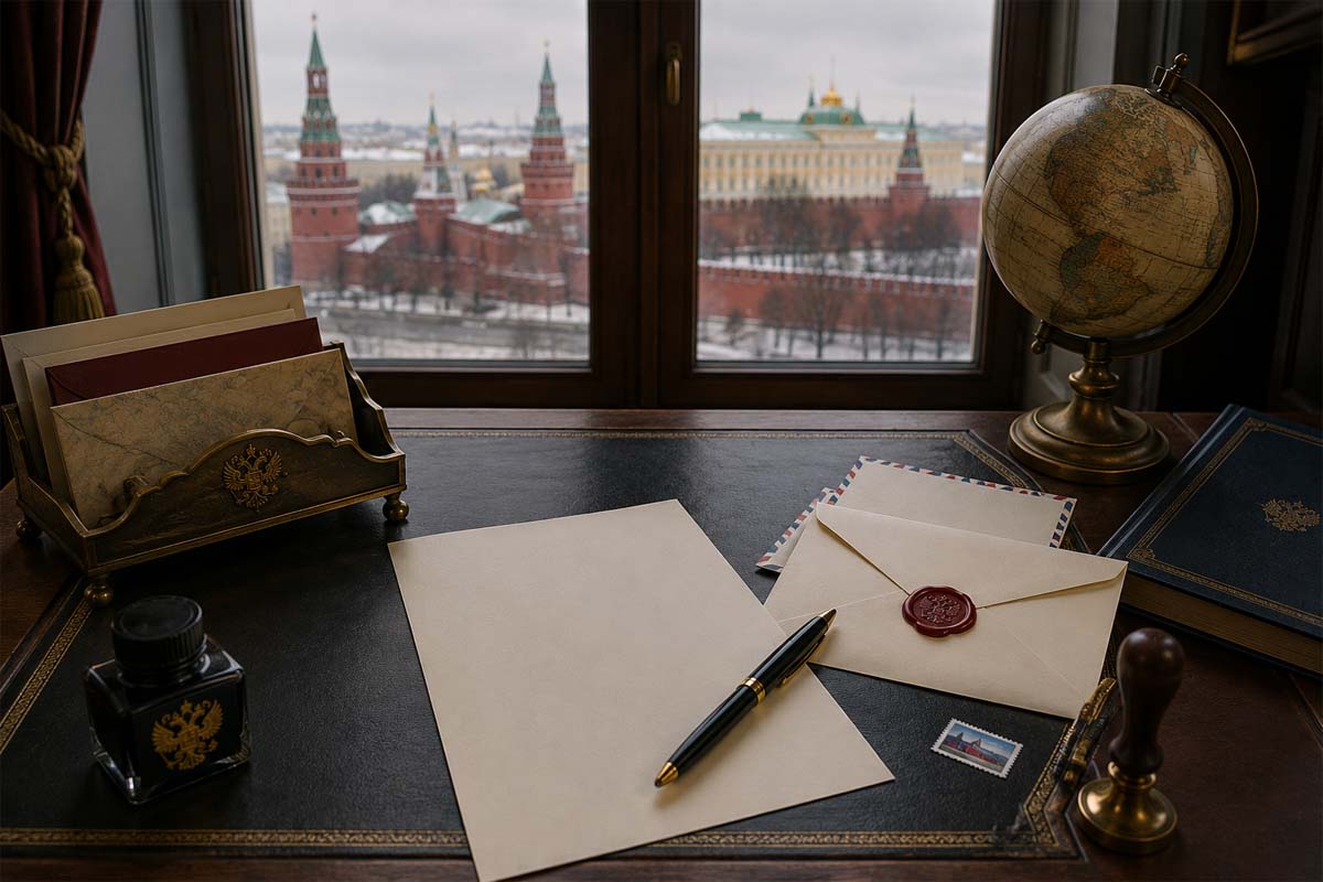 lettre officielle adressée à Vladimir Poutine, président de la Fédération de Russie